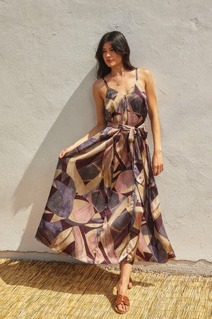 Mosiac Flared Maxi Dress