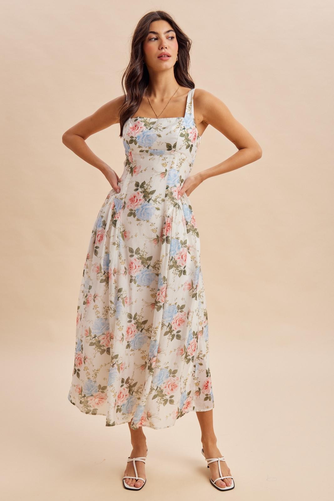 Floral A-line Maxi Dress