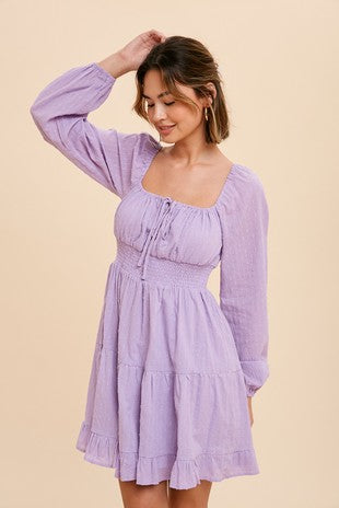 LONG SLEEVE PEASANT DRESS
