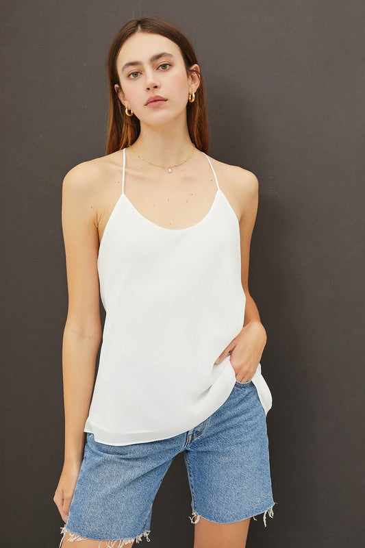 White Racer Back Camisole