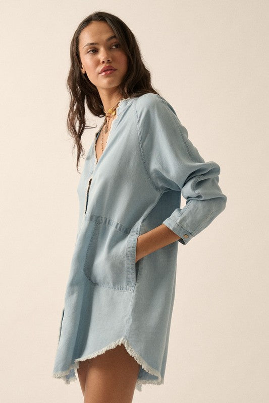 Chambray Mini Dress