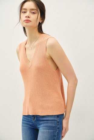 Boxy Cropped Knit Tank