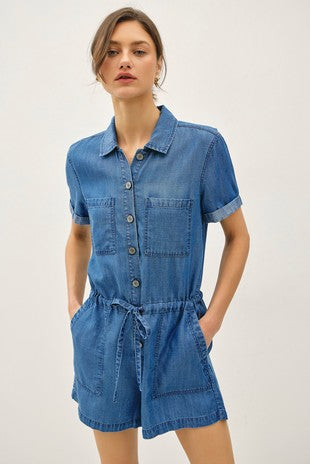 TENCEL DENIM ROMPER