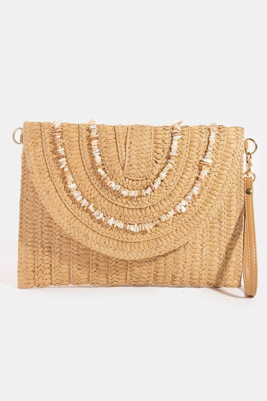 Beaded Woven Envelope Clutch