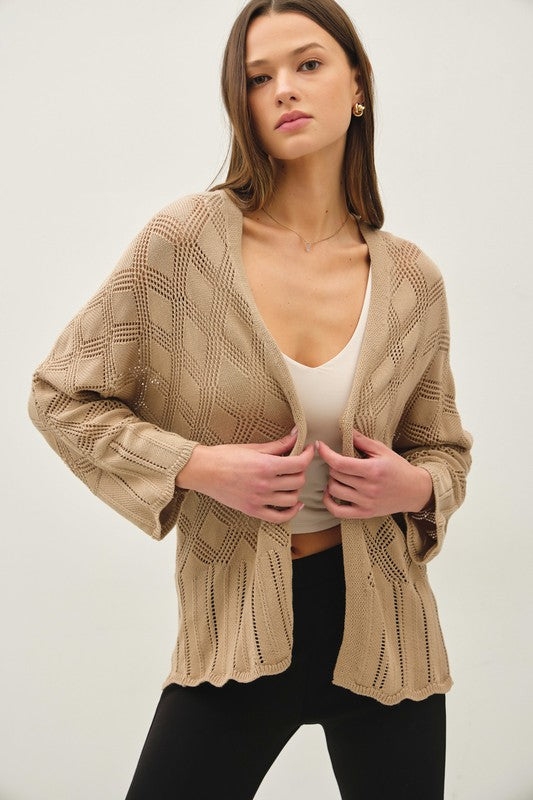 Crochet Cardigan Scallop Hem