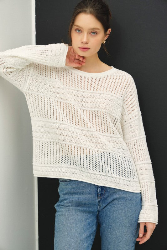 Throw Over Crochet Sweater Top