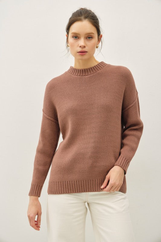Mocha Oversize Pullover Sweater