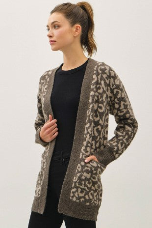 Leopard Pocket Cardigan