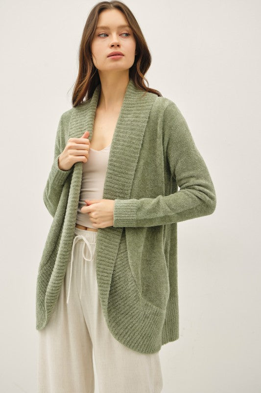 Sage Cowl Sweater Cardigan