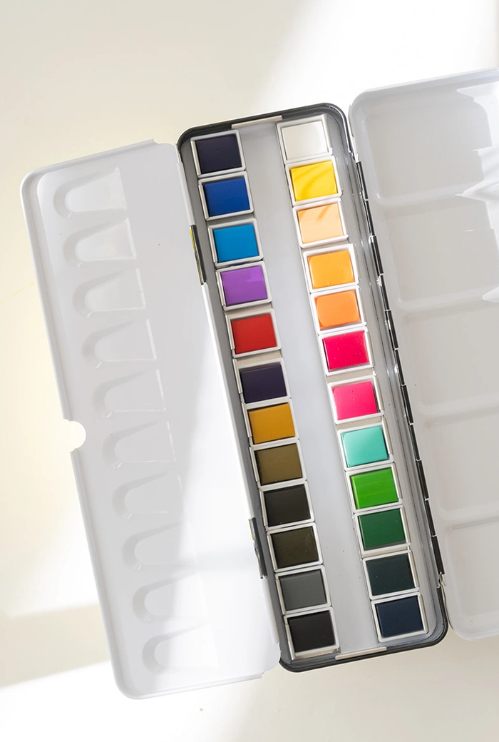 24 Color Watercolor Palette