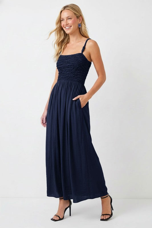 Midnight Cord Strap Maxi Dress