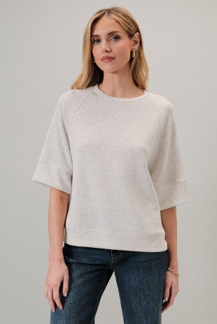 Heather Grey Crew Raglan Top