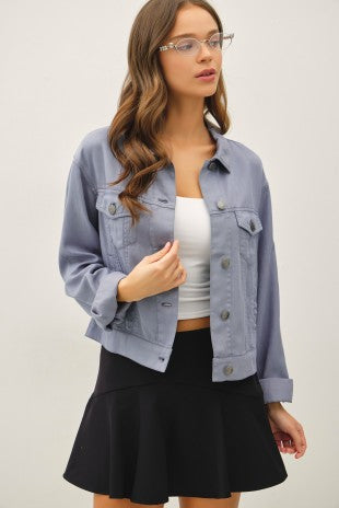 Light Blue Tencel Jacket