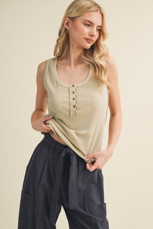 Natural Seam Ribbed Top