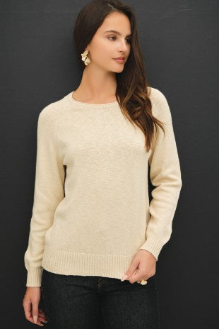 Natural Raglan Pullover Sweater