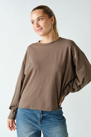 Mocha Cotton Mineral Luxe Tee