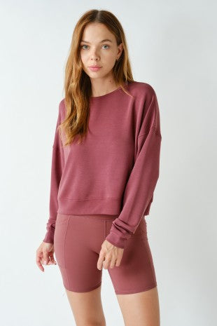 Rose Dropped Shoulder Sweatshirt
