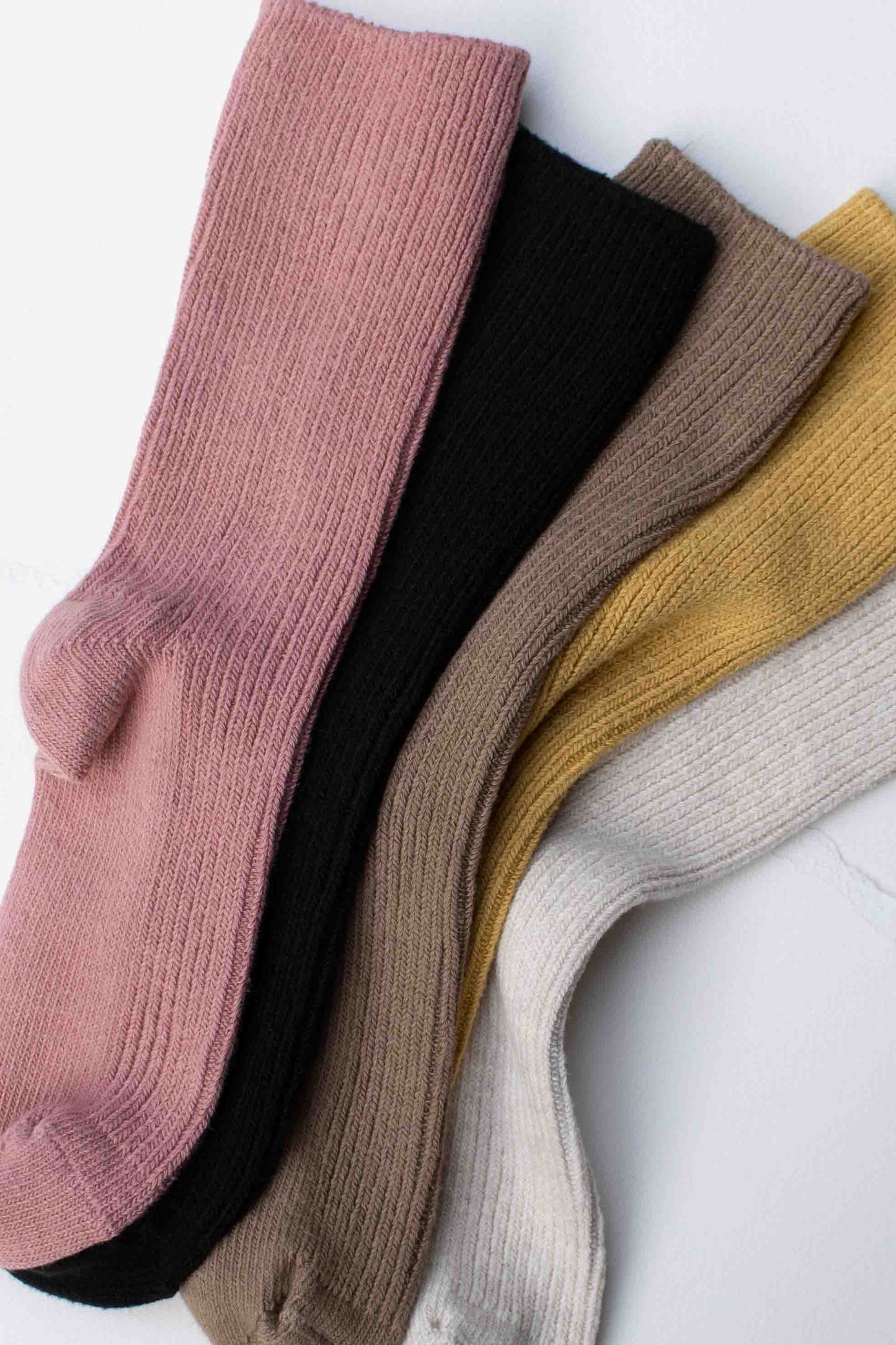 Ribbed Cotton Blend Socks