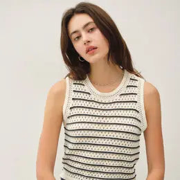 Chunky Striped Sweater Tank