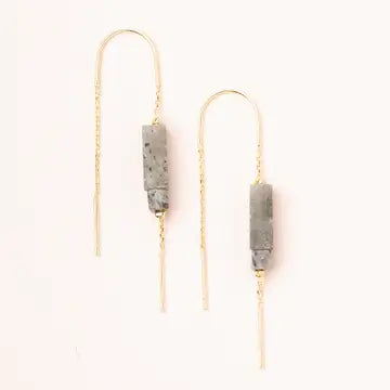 Rectangle Stone Earring