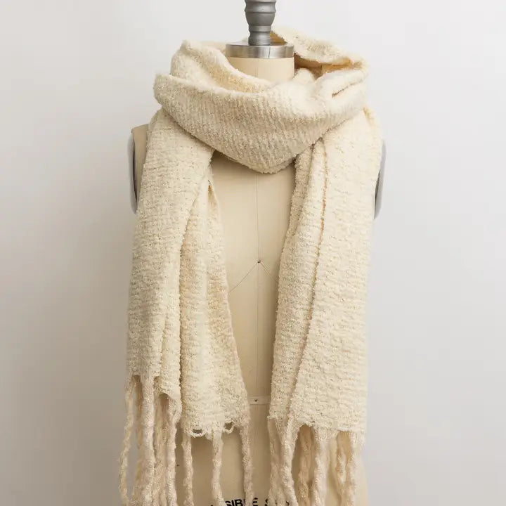 Knit Scarf with Tassels