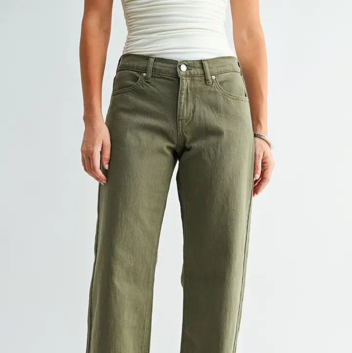 Moss Low Rise Relaxed Straight Jean