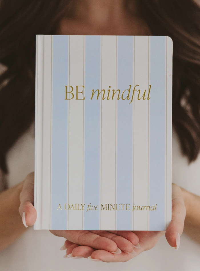 Striped Be Mindful Prompted Journal