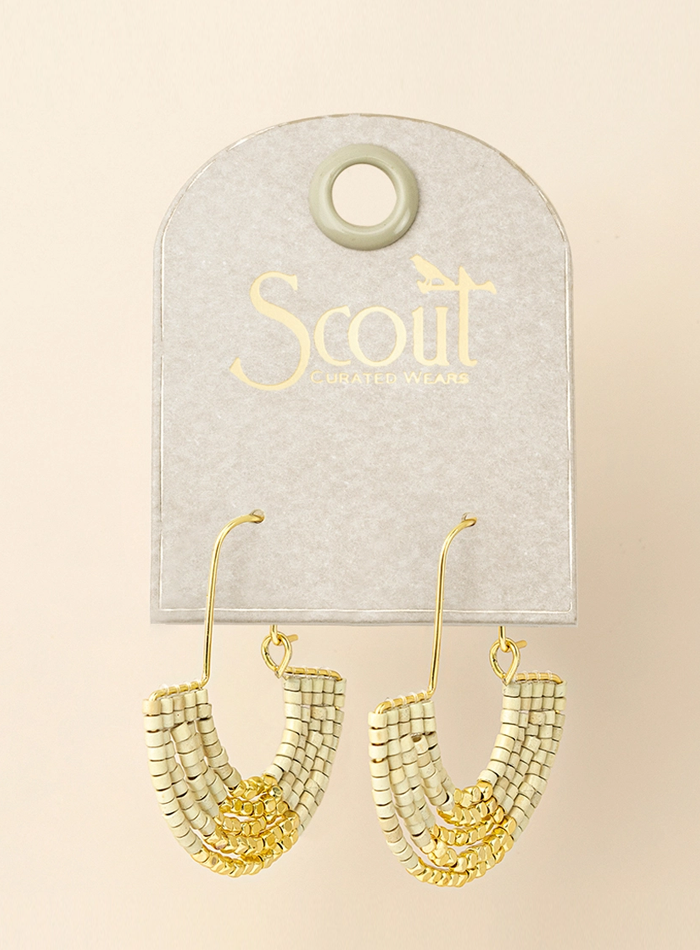 Cream Chromacolor U-Hoop Earring