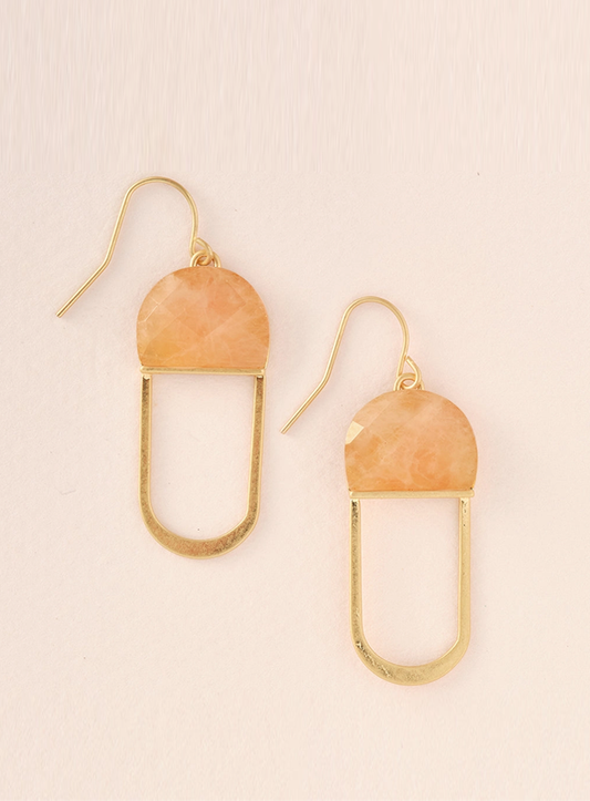 Sunstone Chandelier Earring