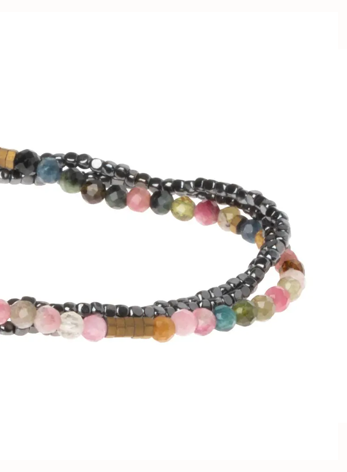 Stone of Healing Wrap Bracelet (Black)