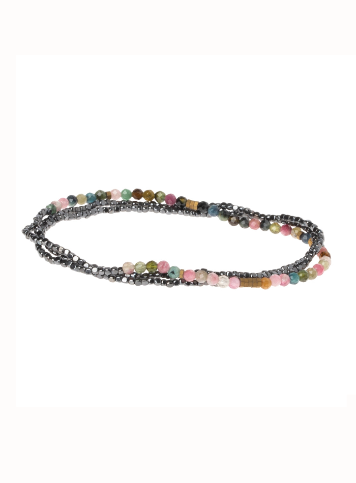 Stone of Healing Wrap Bracelet (Black)