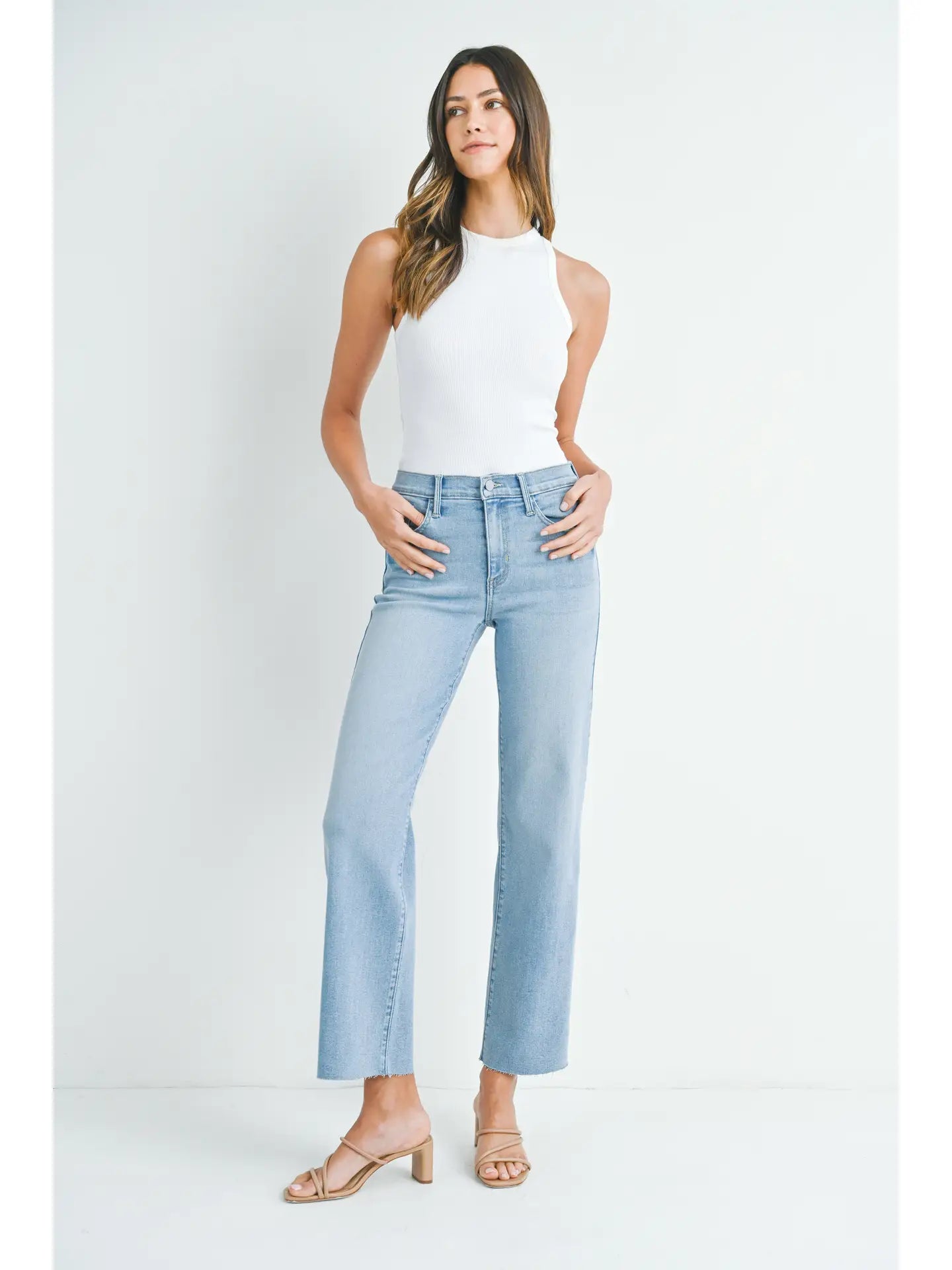 Slim Palazzo Scissor Cut Jeans