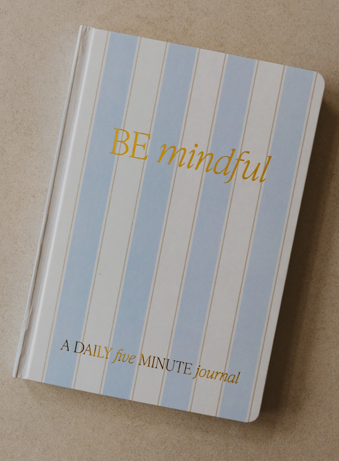 Striped Be Mindful Prompted Journal