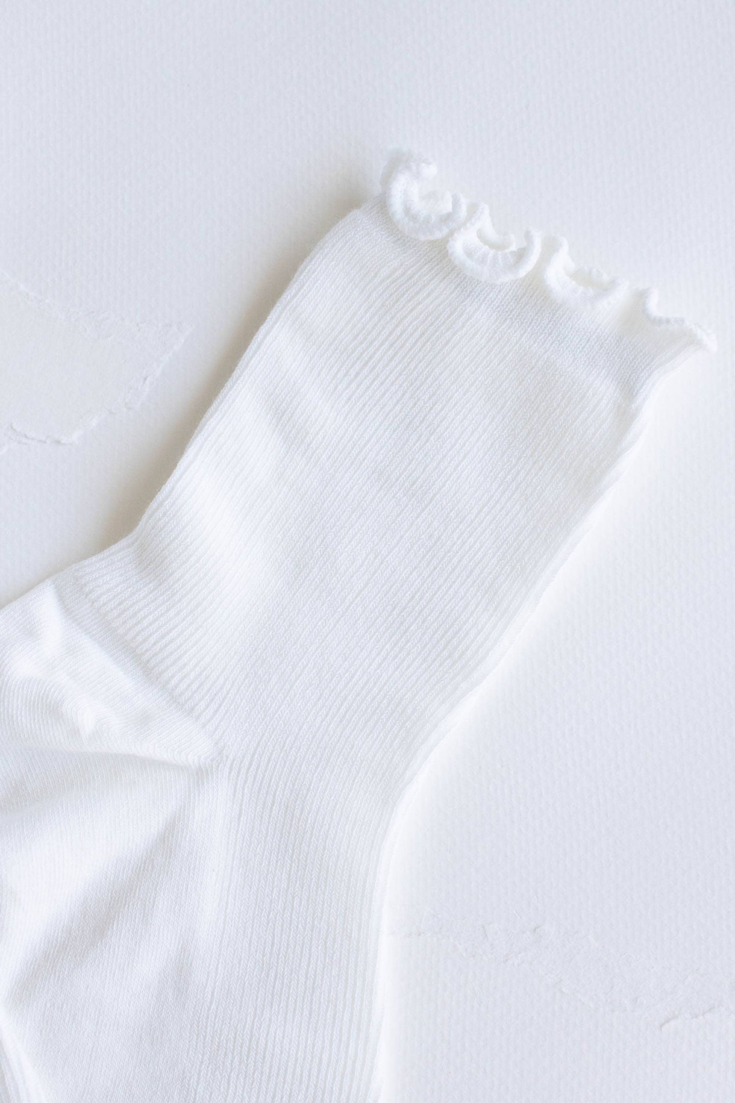 Cotton Blend Ruffle Socks