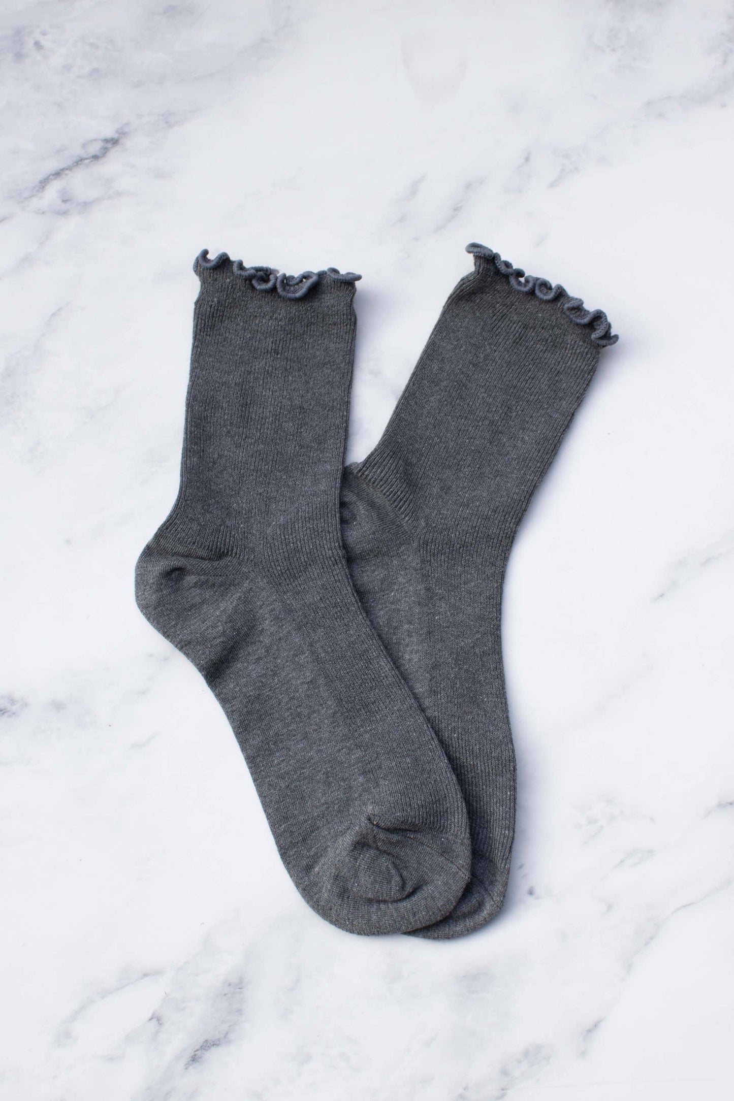 Cotton Blend Ruffle Socks