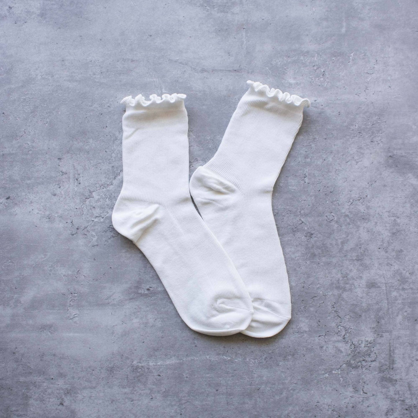Cotton Blend Ruffle Socks