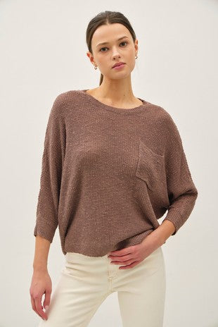 Cocoa Pocket Dolman Knit