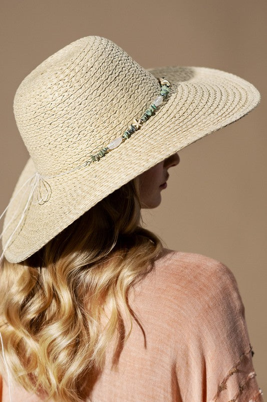 Wide Brim Starfish Band Hat