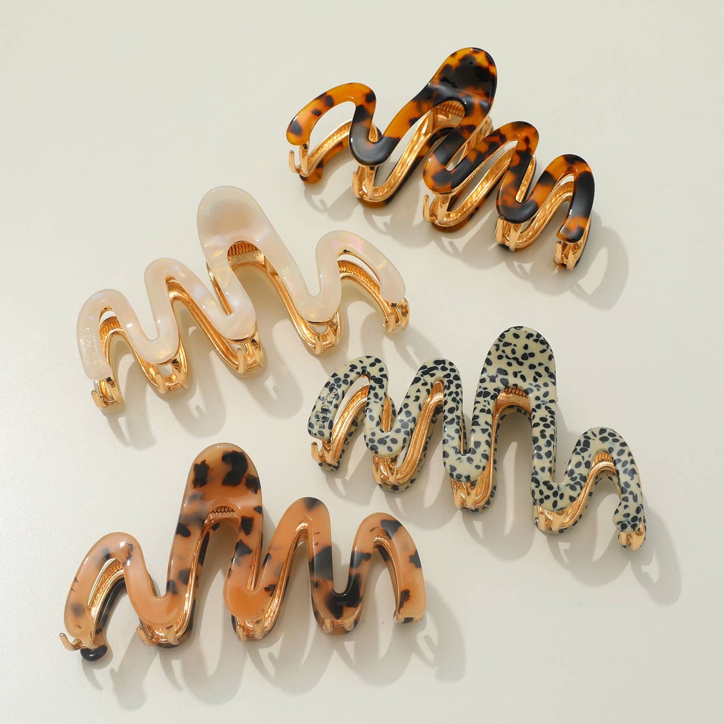 Large - Metal Squiggle Claw Clip