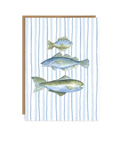 Three Fish greeting card 