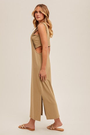 Back Twist Sweater Midi Dress