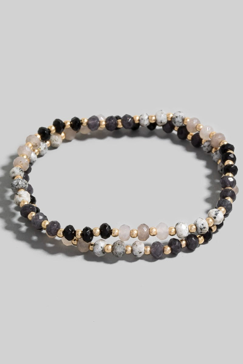 Double Stone Beaded Bracelet