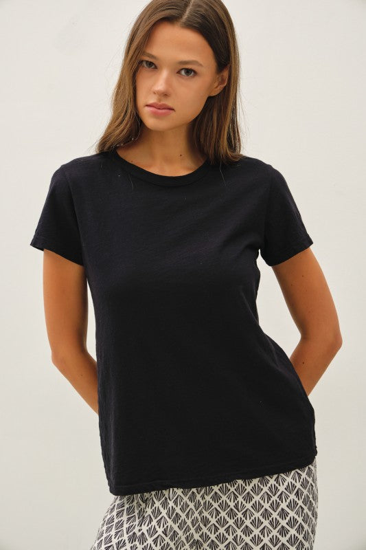 Midnight  Dyed Cotton Slub Tee
