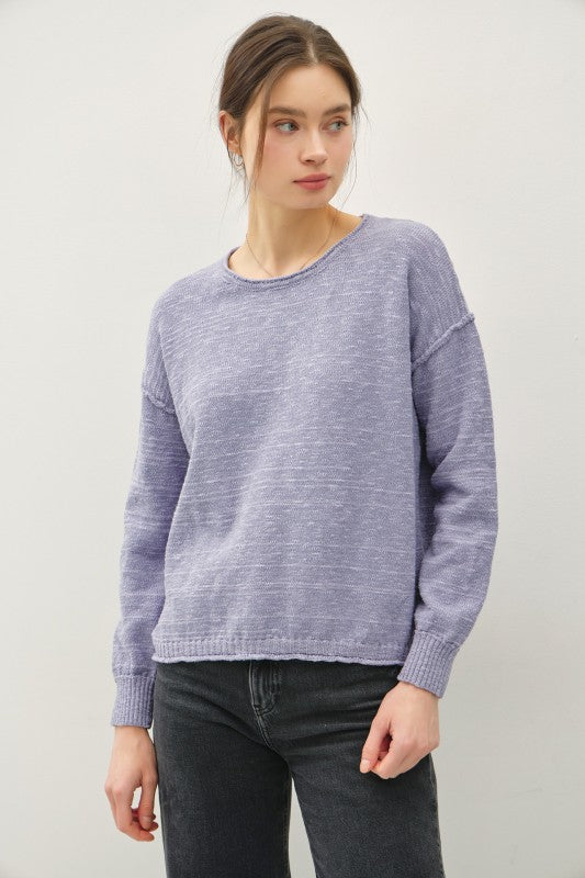 Drop Shoulder Pullover Sweater