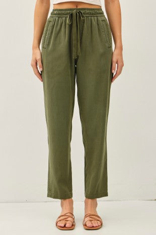 Moss Pocket Tencel Tapered Pants