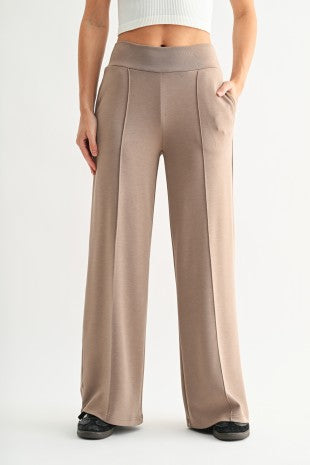 Taupe Pleated Lounge Pant