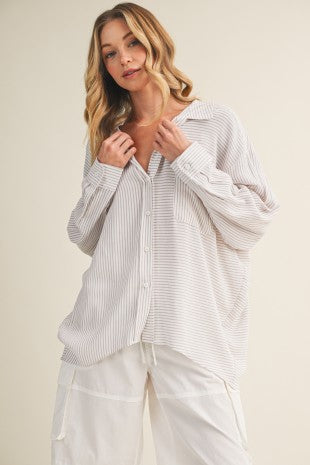 Light Striped Collared Shirt