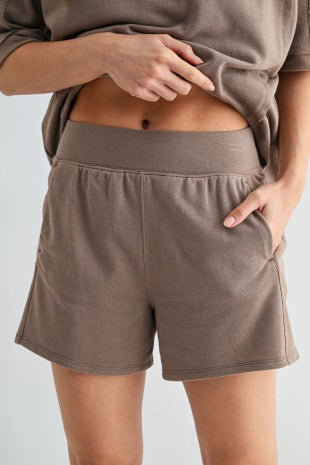 Mocha French Terry Lounge Shorts