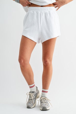 White Malibu Lounge Shorts