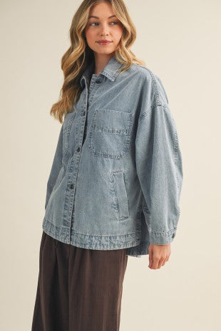 Soft Denim Utility Jacket